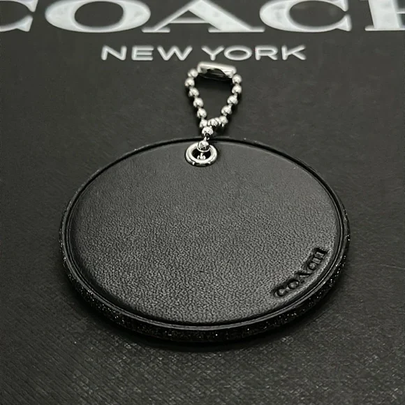 Coach X NASA Space ASTRONAUT Black Multi Leather Bag Charm Rare Star Glitter - Picture 9 of 9